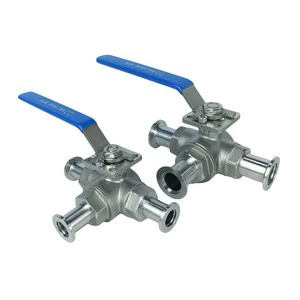 Pneumatic Three-Way Stainless Steel Ball Valve OEM DN 16-50