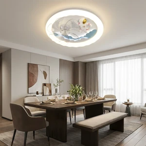 Futuristic Astronaut Ceiling Fan Light with Blue Cloud Decorations Providing Soft Eye-Caring Illumination Quiet Air Circulation