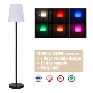 China Production Factory Modern Design App-Controlled Plastic Living Room 1.54m 220V Dimmable RGB Colorful LED Floor Lamp