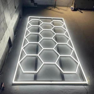 KCX High Lightness Panel Hexagon Led Garage Studio Light Led Ceiling Wall Hexagonal Light Detailing Lighting