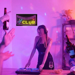 Custom LED Sticker Screen Flexible USB Powered Self-Adhesive Light Panel for Shop Window Advertising, Party Decoration