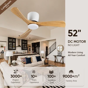 52 Inch Modern Ceiling Fan No Light APP Control Flush Mount Ceiling Fan Quiet DC Motor for Covered Outdoor
