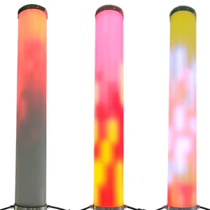 LED DMX RGB 3D Tube Night Club Pixel Disco Lights PVC IP65 15W High CRI 95 Thick Fluorescent 150mm Diameter Glossy Dimmable