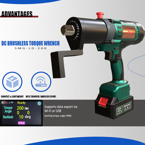 200Nm 148 Ft-lbs Electric Torque Wrench 18V Brushless Digital Cordless Precision Wrench For Truck Wheel Maintenance
