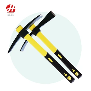 China Manufacturer Custom Tools Railway Steel Agriculture Garden Pickaxe With Fibreglass Handle
