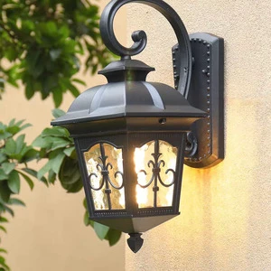 Aluminum Waterproof High Quality Antique Outdoor Wall Lamp Exterior Wall Mounted Classic Vintage Outdoor Led Garden Wall Light