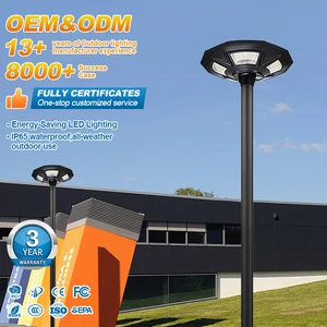 Wholesale Price ABS 12W 18W 20W Customized IP65 High Pole Lamp Human Body Induction Outdoor Solar LED Garden Lights for Pathway