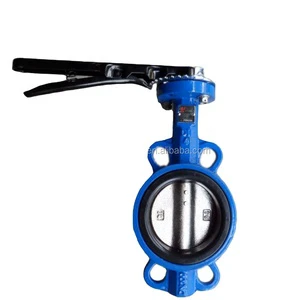 GG25 Soft Seal Wafer Casting Worm Gear Gost Standard Cast Iron Butterfly Valves For Manual Water Control