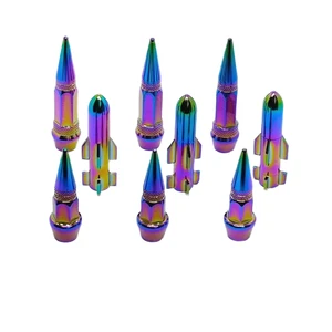 Beautiful Magic Color Aluminum Alloy Valve Cover Cross-Border Colorful Motorcycle Tire Valve Cap for Cars Motorcycles