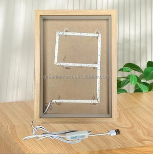 Small Night Light DIY Hollow Frame Lighting Decorations 3D Led Light Painting