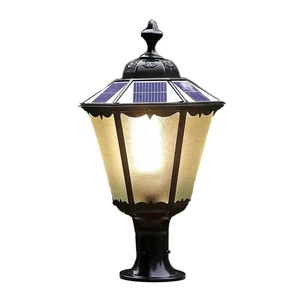 Factory Wholesale Solar Pillar Lamp Modern Chinese Style Column Lights Waterproof Fence High-end Lights, Outdoor Column Lights