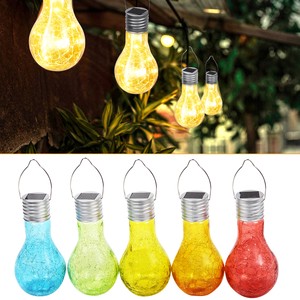 NHWS Hot Selling Have CE ROHS Solar Glass Light Outdoor Waterproof IP44 Different Color LED Solar Lawn Light for Garden
