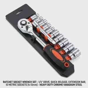 12pcs Multi-Purpose Wrench Socket Set Short Socket Ratchet Essential Hand Tools Made in China for Car Motorcycle Bicycle Repair