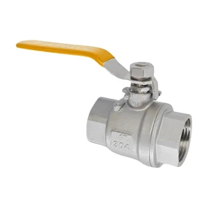 304 Stainless Steel Two Piece Ball Valve Water DN15 Large Flow Internal Thread Shutoff Valve