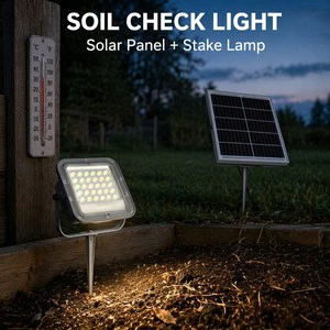 Full Power Solar Panel LED Floodlight 200W-400W Energy-Saving Adapt All Outdoor Weather for Bridge Auxiliary Rural House Yard