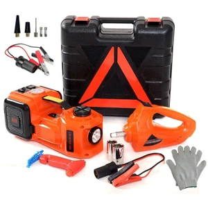 12V 150W Electric Car Tire Repair Tool 3Ton Hydraulic Car Jack Impact Wrench Emergency Kits