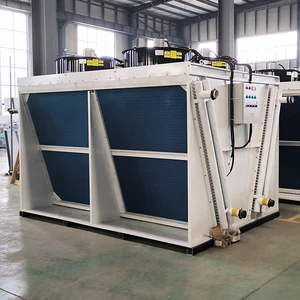 V Type Plate Shape Water Saving 500Kw Dry Cooler High Temperature Medium Air Cooled Fin Tube Coil Heat Exchanger