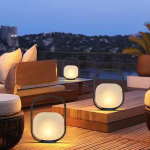 LED Lantern Table Lamp with Solar Power IP65 Waterproof Globe for Camping Deck Lawn Garden Lighting for Hotels Outdoor Campsites