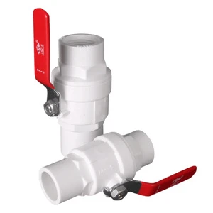 OEM Stainless Steel Handle White PVC Ball Valve with Heart-Shaped Valves 1/2