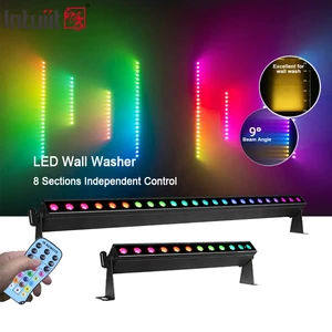 12*2W 24*2W LED RGBW 4IN1 DMX Battery Wall Wash Lamp Spotlights for DJ Disco Party Stage Light Effect for Dance Bar Holiday