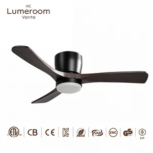 USA In Stock 42 Inch Ceiling Fan With Light And Remote, Solid Wood Flush Mount Low Profile Ceiling Fan