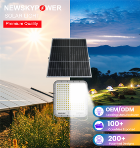 High Brightness Waterproof IP66 300w Solar Powered Flood Light With Mono Panel 180°Nano-PC Reflector for Outdoor Street ParkLamp