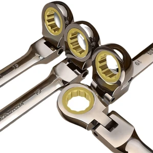 Wrench Socket Key Ratchet Wrench Set Flex Head Ratcheting Wrench Set,Combination Ended Spanner Kits,Chrome Vanadium Steel