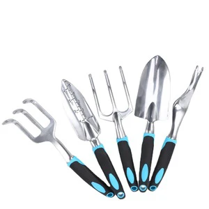 5pcs Gardening Tools and Equipment Set Aluminium Alloy Floral Garden Tools Small Home Garden Trowel Set