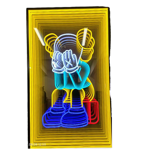 XINZHAO Custom 3D Infinite Mirror LED Neon Sign Personalized Tunnel Light Sign For Commercial Advertising Bar Deco