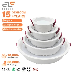 EZELED Best Selling Recessed Anti-Dazzle Aluminum Thin Round Panel Lamp 8 12 15 24 30 W Led Panel Light