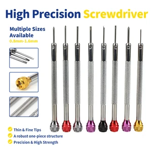 Metal Watch Repair Screwdriver Set 5-Piece Precision Slotted Screwdrivers Durable Waterproof Jewelry Glasses Repair Tool Kit