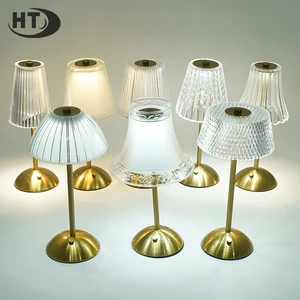 Modern Restaurant Hotel Desk Lamp Metal Cordless Charging Decorative Lighting 2w Touch Led Table Lamp
