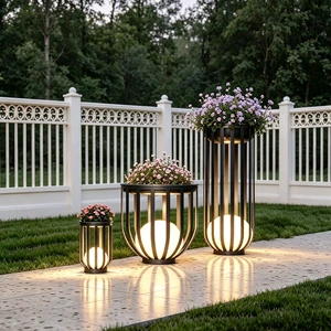 Outdoor Lighting LED IP65 Waterproof Garden Villa Courtyard Outdoor Floor to Ceiling Terrace Flower Pot Garden Light