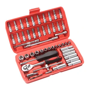 53Pcs Socket Wrench Set Tools Hand Tools Professional Combination Socket Ratchet Wrench Set Car Tools Box Set Mechanics Wrench