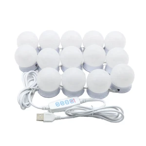 Modern IP44 LED Bathroom Vanity Lamps with Knob Switch PC Body for Indoor Use in Bedroom & Living Room PC Mirror Lamps