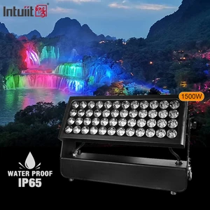 Outdoor IP65 RGBW LED 48x40W Wall Washer with DMX512 Control Aluminum Alloy Construction for Building Facades Landscape Lighting