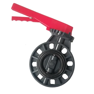 Best Quality UPVC Butterfly Valve SCH80 Wafer Type PVC Flange Butterfly Valve