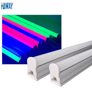 220V Red Green Blue Colorful T5 T8 LED Tube Light Aluminium Integrated 600mm 900mm 1200mm T5 RGB LED Light Tube