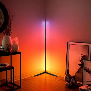 Led Corner Floor Lamp With Rgb Atmosphere Light Rgb Tube Lamp Floor Standing