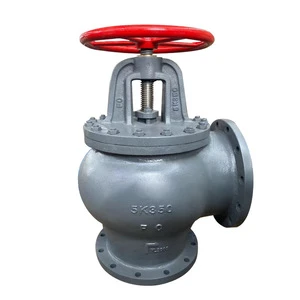 Cast Iron Flange Globe Angle Stop Check Valve F7354 Water Marine Japanese Standard Made in China
