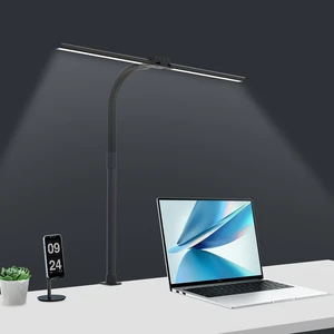 Double Head Led Modern Architect Desk Lamp for Monitor Studio Reading Workbench Lighting Multiple Modes Dimmable Eye Protection