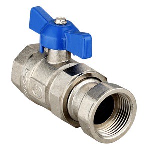 Modern Male-Female Threaded Union Brass Ball Valve With Butterfly Handle For Hydronic Floor Heating ISO 228 Standard