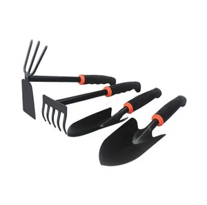 GT93 Heavy-Duty Garden Tool Set Including Hoe Rake and Shovels for Planting Flowers and Vegetables in Small Yards