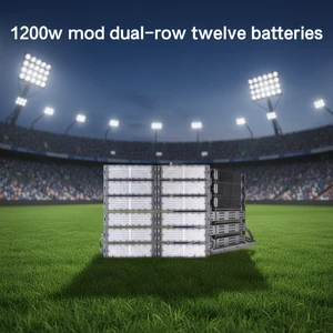 IP66 Waterproof Die-Cast Aluminum LED Flood Light 1200W Super Bright Dimmable for Basketball Court Parking Lot Stadium