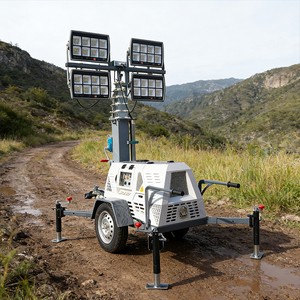 Good Quality High Brightness Stable Color Temp Telescopic Light Tower Dual Function Hybrid Light Tower Light Tower
