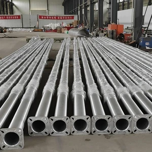 Yaolong 15Ft 20Ft 25Ft 30Ft Cast Aluminum Outdoor Road Lighting Column Steel Road Outside Lamp Pole