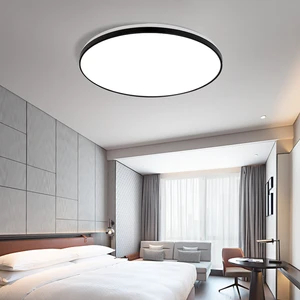 Direct Luminous Directly Glowing White Frame Circular Led Ceiling Lamp Lights for Living Room Home School Office Bedroom