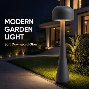 Creative Mushroom Design Garden Lawn Lamp Aluminum+PC IP65 Waterproof 3000K Warm White LED Light Wide Voltage Landscape Lamp