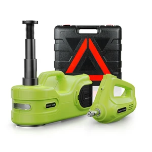 Electric Car Jack Kit NOVUS NCJ010 5T Hydraulic with Electric Impact Wrench LED Light DC12V/24V Portable Emergency Car Lift Set