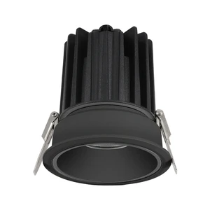 Commercial Die Casting Aluminum Dimmable Downlight COB Ceiling Recessed Down Light For Hotel Project